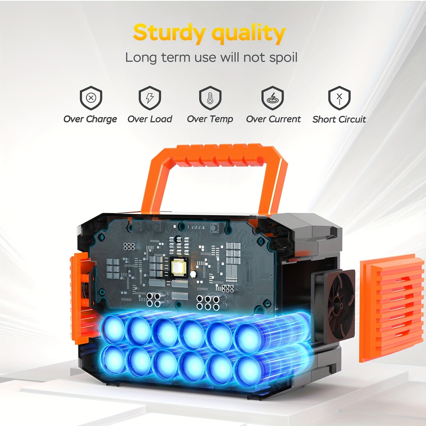 Portable Power Station 237/111/88/83Wh With 60/40/30/21W Solar Panels With AC Outlet 110V(3*USB A, 2*USB C, 2*AC, 2*DC) Solar Generator For Travel Home Emergency Hurricaneth