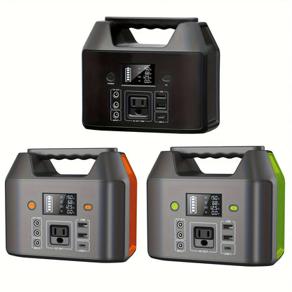 150W 155Wh/122.8Wh Portable Power Station Solar Generator, Lithium Battery Pack- High-Capacity, AC/DC/USB-C/USB Outputs, Digital Display, Overload & Overheat Protection, Compact for Home, Camping, RV Trip, Emergency Backup Po