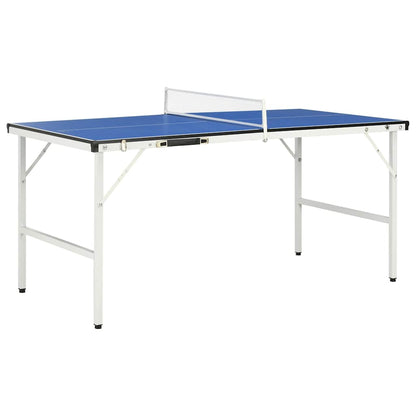 5-foot ping pong table with net, 152 x 76 x 66 cm, blue