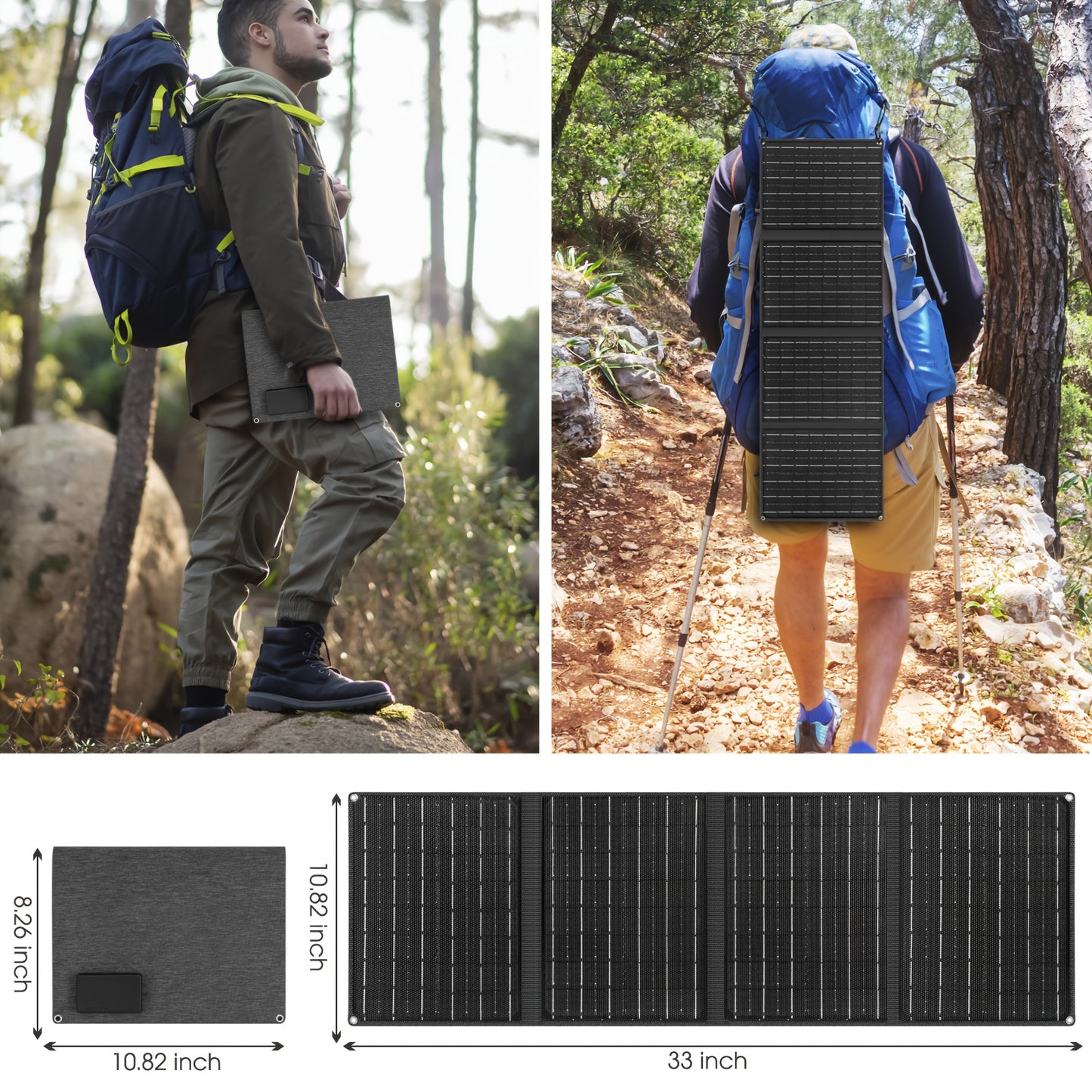 Portable Power Station 237/111/88/83Wh With 60/40/30/21W Solar Panels With AC Outlet 110V(3*USB A, 2*USB C, 2*AC, 2*DC) Solar Generator For Travel Home Emergency Hurricaneth