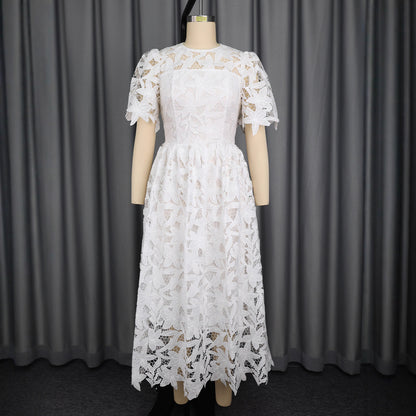 High-end Style Crew-neck Dress