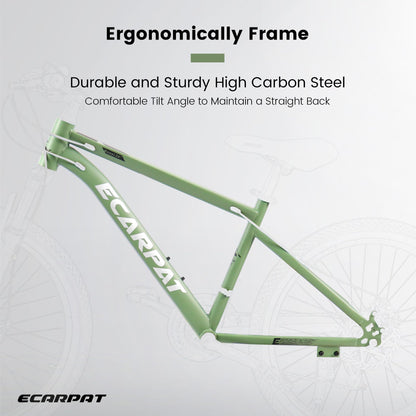 A27301 27.5 Inch Mountain Bike For Adults, Durable High Carbon Steel Frame, Disc Brakes, Stylish Brown Edge Tires, Ideal For Commuting And Outdoor Exploration