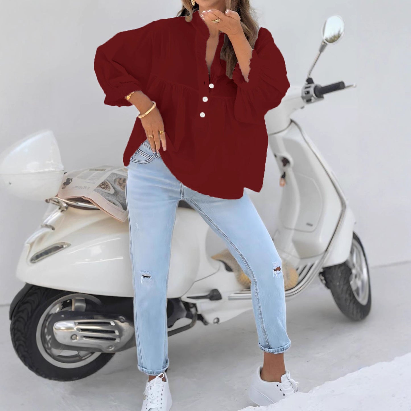 Elegant Womens Shirts For Fall And Winter European And American Style