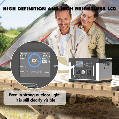 700W 577WH Solar Generator Watt Portable Power Station LiFePO4 Battery, With 120V AC Socket, Portable Generator, Used For Home Backup, Emergency, Outdoor