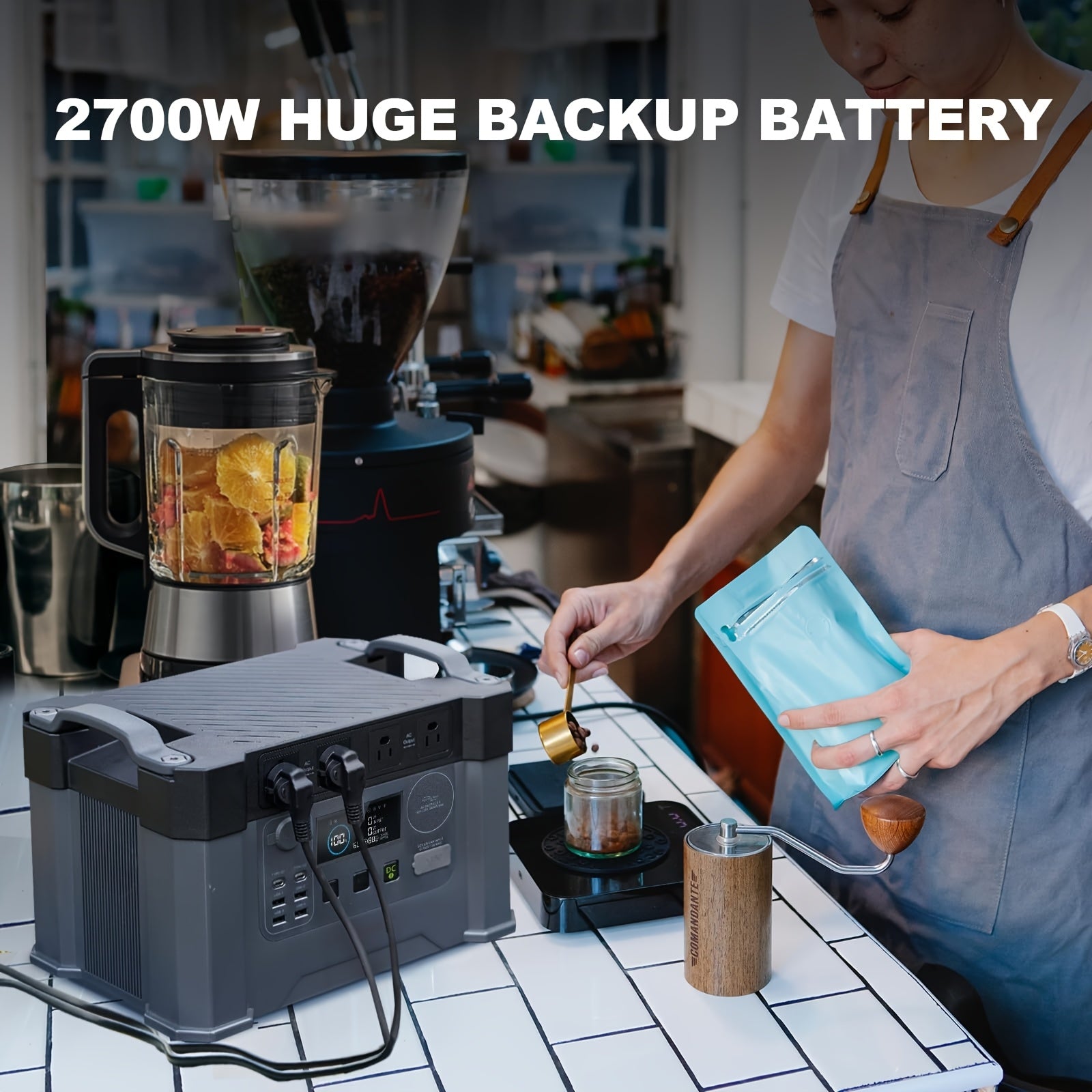 ALLPOWERS S2000 Portable Power Station - 2000W (Peak 4000W) Solar Generator with 1500Wh Lithium Battery, 4 AC Outlets for Camping, RV, Emergency Off-Grid Use, Solar Power Generator