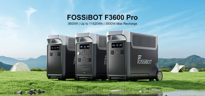 FOSSiBOT F3600 Pro Solar Generator, 3840 Wh LiFePO4 Portable Power Station, 3 X 230 V AC Output 3600 W 7200 W Peak, Storm Generator, Fast Power Storage, Charging, Travel Power Station, Outdoor Road Trips, Christmas, Festival,