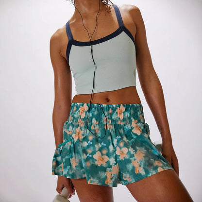 Fashionable Printed Wide-Leg Shorts For Women