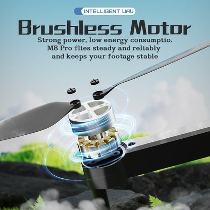 M8 Pro Drone Quadcopter Remote Control Handle Four Axis HD 6K Photography UAV Altitude Fixation Helicopter Toys