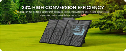 NURZVIY 400/200 Watts Foldable Solar Panel, Luggable & Durable, Portable 400W/200 Solar Charger Complete With Adjustable Stand Case, 40V For Outdoor Adventures RV Solar Generator, Without Battery