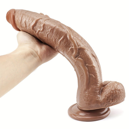 12 INCH Liquid Silicone Realistic Dildo Skin Feeling Huge Penis Suction