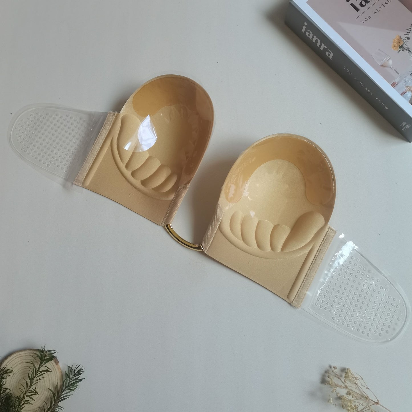 [Seamless Push Up Bra] Strapless & Seamless Push Up Scoop Bra - Invisible Stick-On Lift Bra, Women's Lingerie & Underwear Accessories