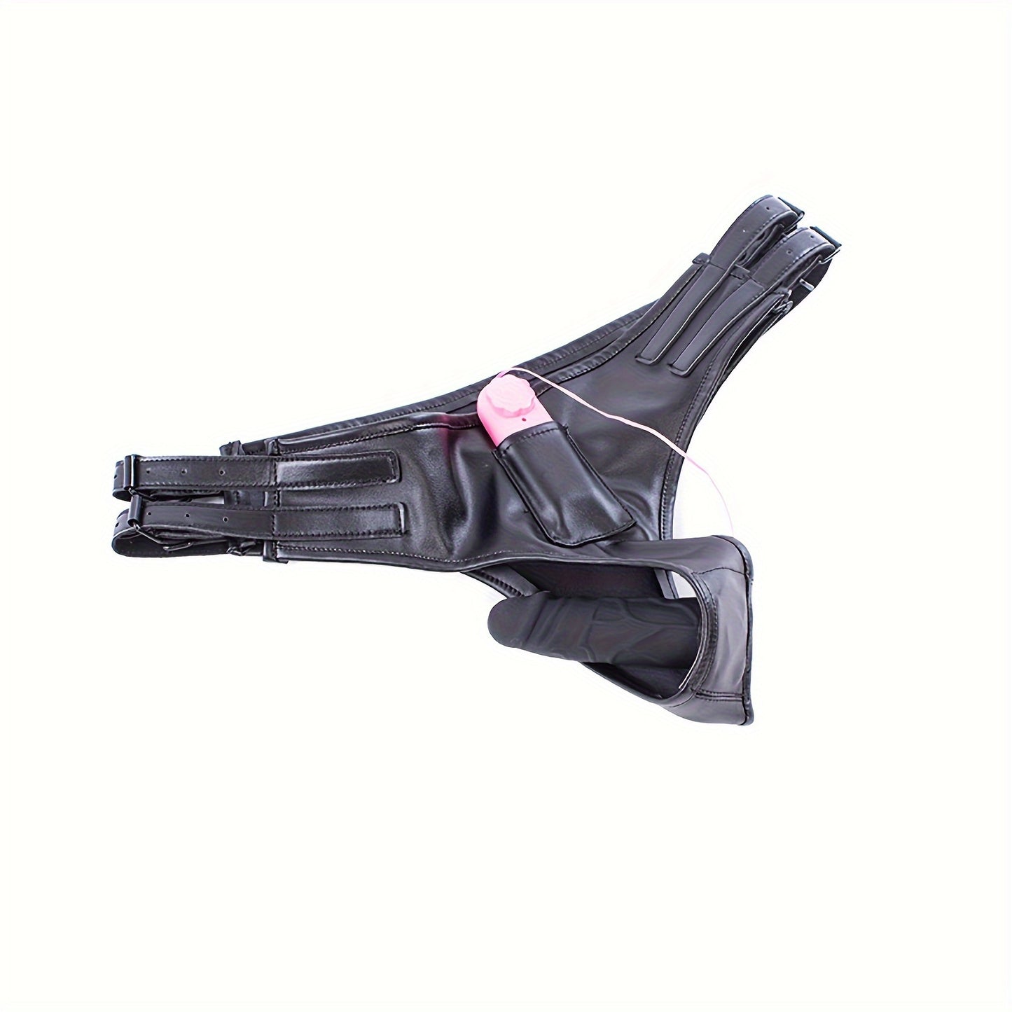 SM Restraint Thick Faux Leather Panties with Silicone Dildo Strap-On, Bondage Dildos for Women and Men, Vaginal Plug, Anal Plug, Thrust Flirt Toy - Hand Washable, Professional Dry Cleanable, Adult Entertainment | Faux Leather