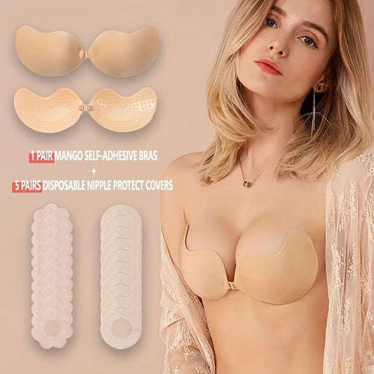 Invisible Stick-On Lift Bra, Comfort Strapless & Seamless Push Up Anti-convex Bra, Women's Lingerie & Underwear Accessories