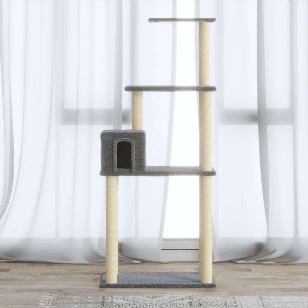 Cat Tree with Sisal Scratching Posts 147 cm