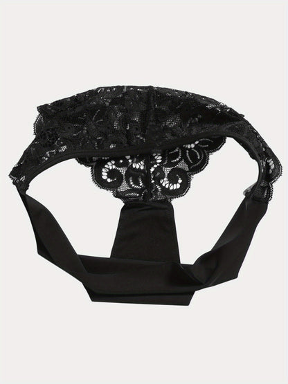 6pcs Contrast Lace Briefs, Comfy & Seamless Scallop Trim Intimates Panties, Women's Lingerie & Underwear