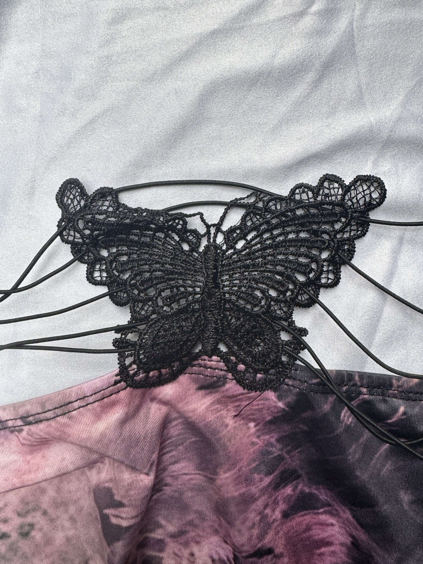 Vibrant Floral Print Mesh Babydoll Dress - Flowy Slip Style with Breathable Fabric, Delicate Butterfly Pattern, Backless Design, and Sultry Appeal - Exclusively for Women, Lingerie and Underwear Collection, Perfect for Everyd