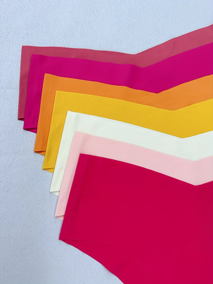 7pcs Seamless Solid Briefs, Comfy & Breathable Stretchy Intimates Panties, Women's Lingerie & Underwear