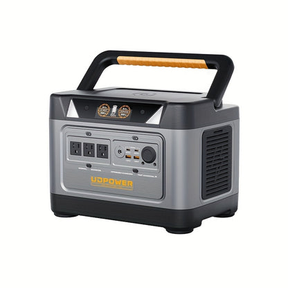 [Portable Power Station] Portable Power Station, 595Wh 600W(Surge 1200W) AC Output, LiFePO4(LFP) Battery, Solar Generator for Outdoor/Camping/Travel/RV, Emergency Power Backup(Grey)