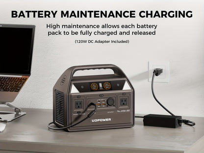 UDPOWER Portable Solar Generator - 1200W, 800W, 400W Options, AC Outlet, 2 DC & 3 USB Ports, Backup Battery for Outdoor Trips, Camping & Emergency, Outdoor Power Station | Modern Power Station | Durable Power Source, Portable
