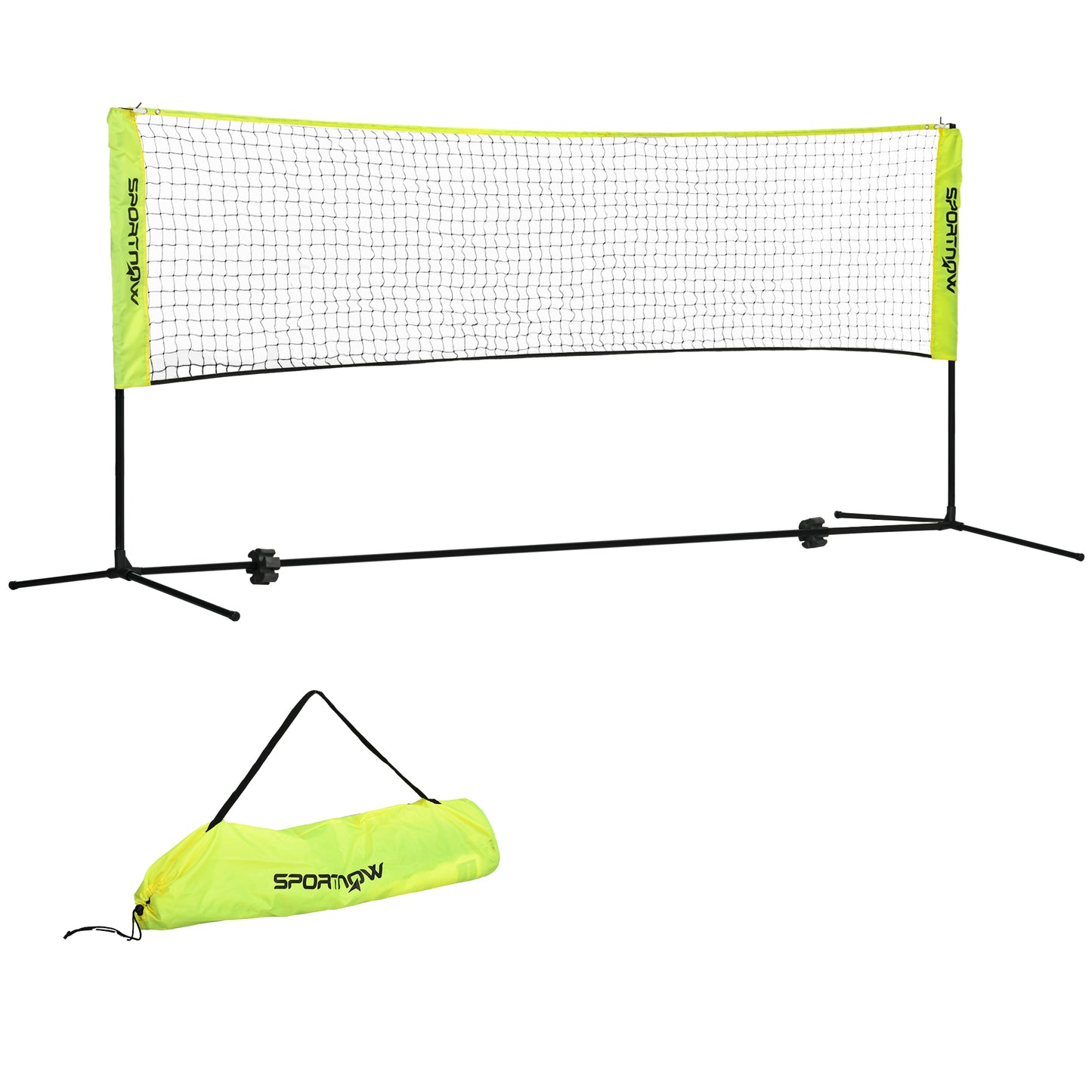 SPORTNOW 3m Badminton Net, Height Adjustable Outdoor Sports Net, With Carry Bag, For Tennis, Pickleball, Volleyball
