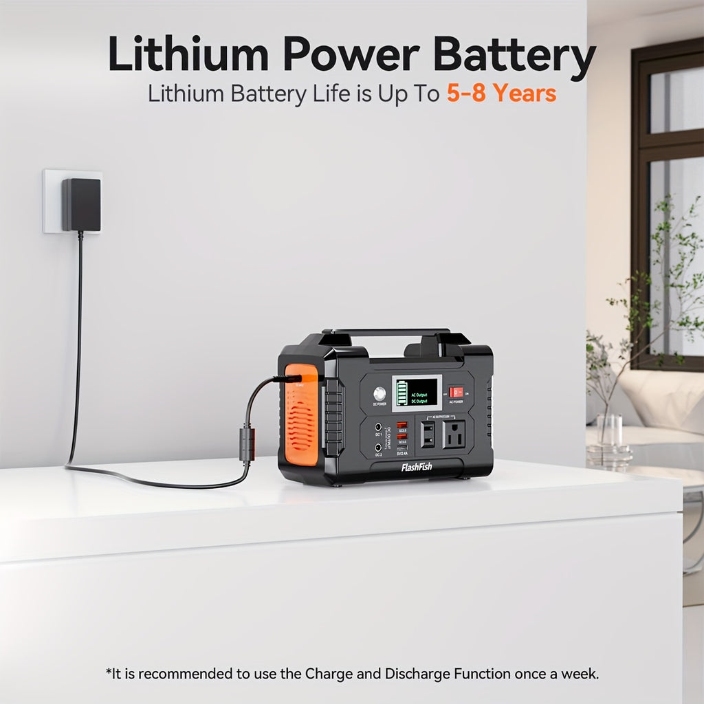 200W Portable Power Station 100W Foldable Solar Panel, 151Wh Digital Display Solar Generator, with BMS Smart Battery | High-density Lithium Battery | Sine AC Power, Home Backup | Outdoor Travel Essential Set