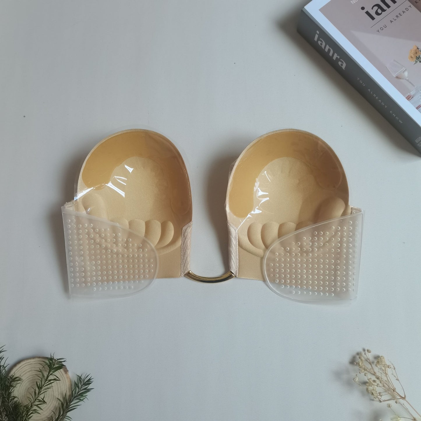 [Seamless Push Up Bra] Strapless & Seamless Push Up Scoop Bra - Invisible Stick-On Lift Bra, Women's Lingerie & Underwear Accessories