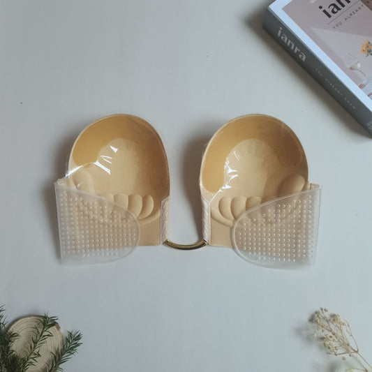 [Seamless Push Up Bra] Strapless & Seamless Push Up Scoop Bra - Invisible Stick-On Lift Bra, Women's Lingerie & Underwear Accessories