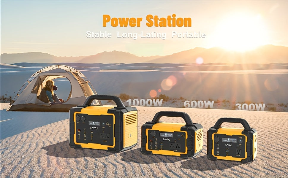 1000W (Peak 2000W)/1075Wh Portable Power Station with Foldable Solar Panel (200W), 1075Wh LiFePO4 (LFP) Battery, Fast Charging, Solar Generator Suitable for Family Emergency Outdoor Hunting Camping RV Trip