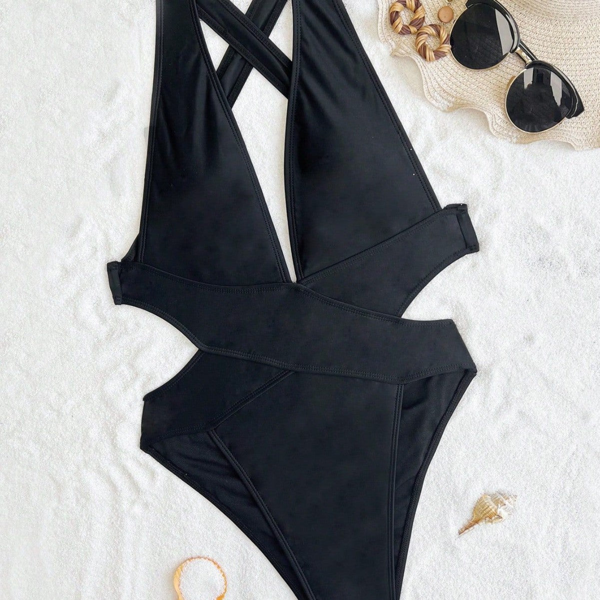 One-piece Swimsuit Stitching Bikini European And American