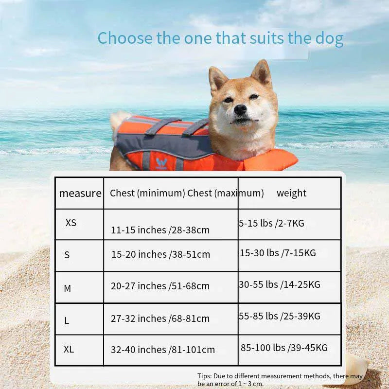 Pet Life Vest Dog Swimming Clothes