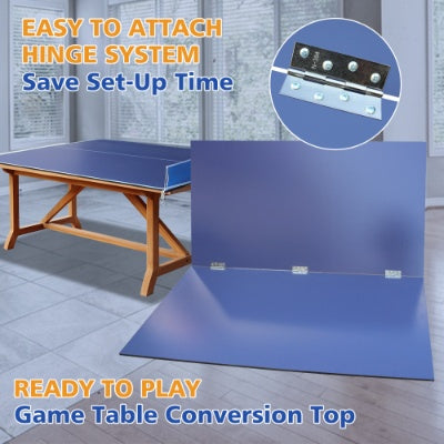 7ft  Mid-Size Ping Pong Conversion Top Foldable  Portable Table Tennis Table Top For Indoor Games