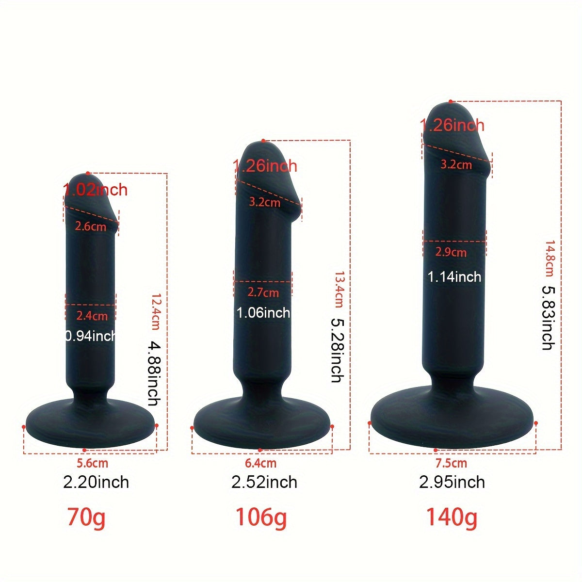 3pc/Set Silicone Suction Cup Butt Plug Easy In Dildo Anal Plugs Training Set Expandable Beginner Anal Beads Beginner Soft Silicone Anal Plugs