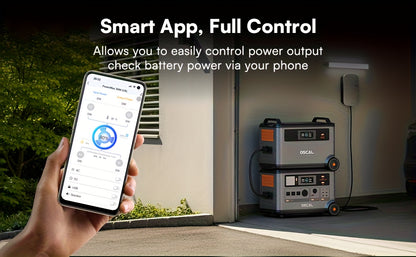 OSCAL 3600Wh Solar Generator PowerMax 3600 with 3x400W Panel | 4 AC Outputs (7200W Peak), 1.2H Full Charging, App Control, Emergency Power Station for Home, Camping & RVs, Includes Bonus 30W Solar Panel