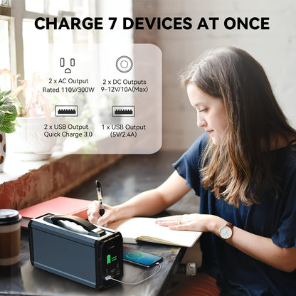 300W Solar Generator, FlashFish 60000mAh Portable Power Station Camping Potable Generator With 60W 18V Portable Solar Panel, Flashfish Foldable Solar Charger With 5V USB 18V DC Output