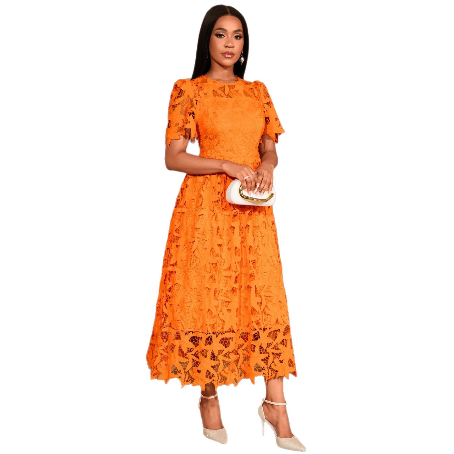 High-end Style Crew-neck Dress