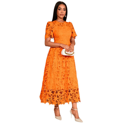 High-end Style Crew-neck Dress