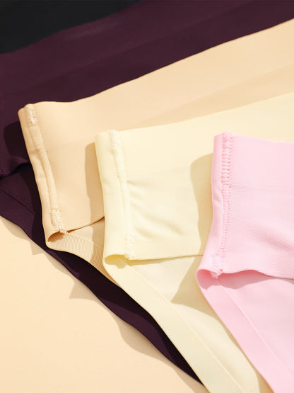 5pcs Seamless Solid Briefs, Comfy & Breathable Stretchy Intimates Panties, Women's Lingerie & Underwear