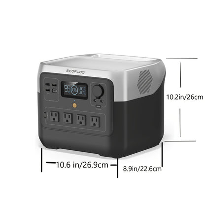 EF ECOFLOW Solar Generator RIVER 2 Pro 768, Portable Power Station 768Wh with 160W Portable Solar Panel LiFePO4 Battery Fully Charged in 70 Min, 4×AC, for Camping, RV, Home Backup