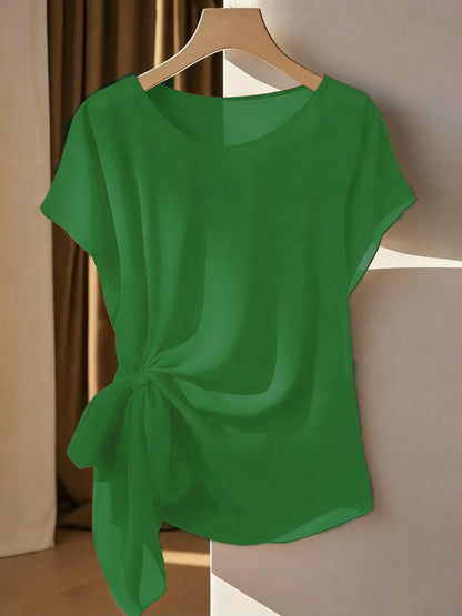 Summer New Lightweight Womens Crew-Neck T-Shirt