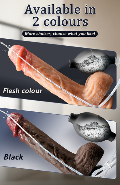 Dildo - Liquid Silicone Squirting Dildo, Squeezing, Ultra-Realistic Dildo, Simulated Ejaculation Penis Female Masturbator, Sex Toy