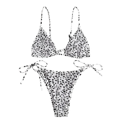 European And American Ladies Split Print Bikini Swimsuit