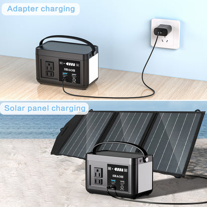 Portable Power Station 88.8WH, Solar Generator Lithium Battery Power 110V AC USB-C Power Delivery Solar Generators For Camping, Road Trips, Emergency Power