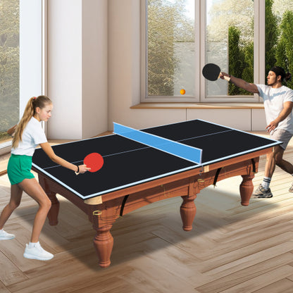 7 X4ft Black Mid-Size Ping Pong Conversion Top Foldable & Portable Table Tennis Table Top For Indoor Games