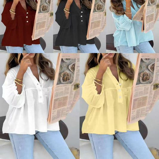 Elegant Womens Shirts For Fall And Winter European And American Style