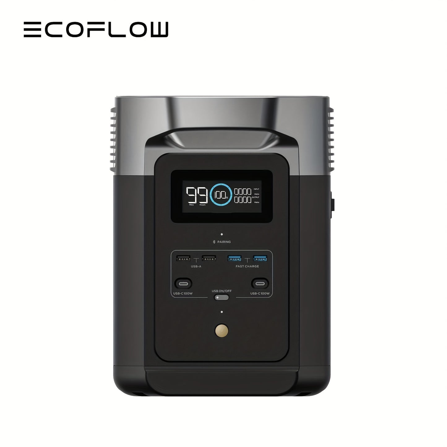 950Wh EF ECOFLOW Portable Power Station DELTA 2, LiFePO4 (LFP) Battery, Fast Charging, Solar Generator (Solar Panel Optional) For Home Backup Power, Camping & RVs