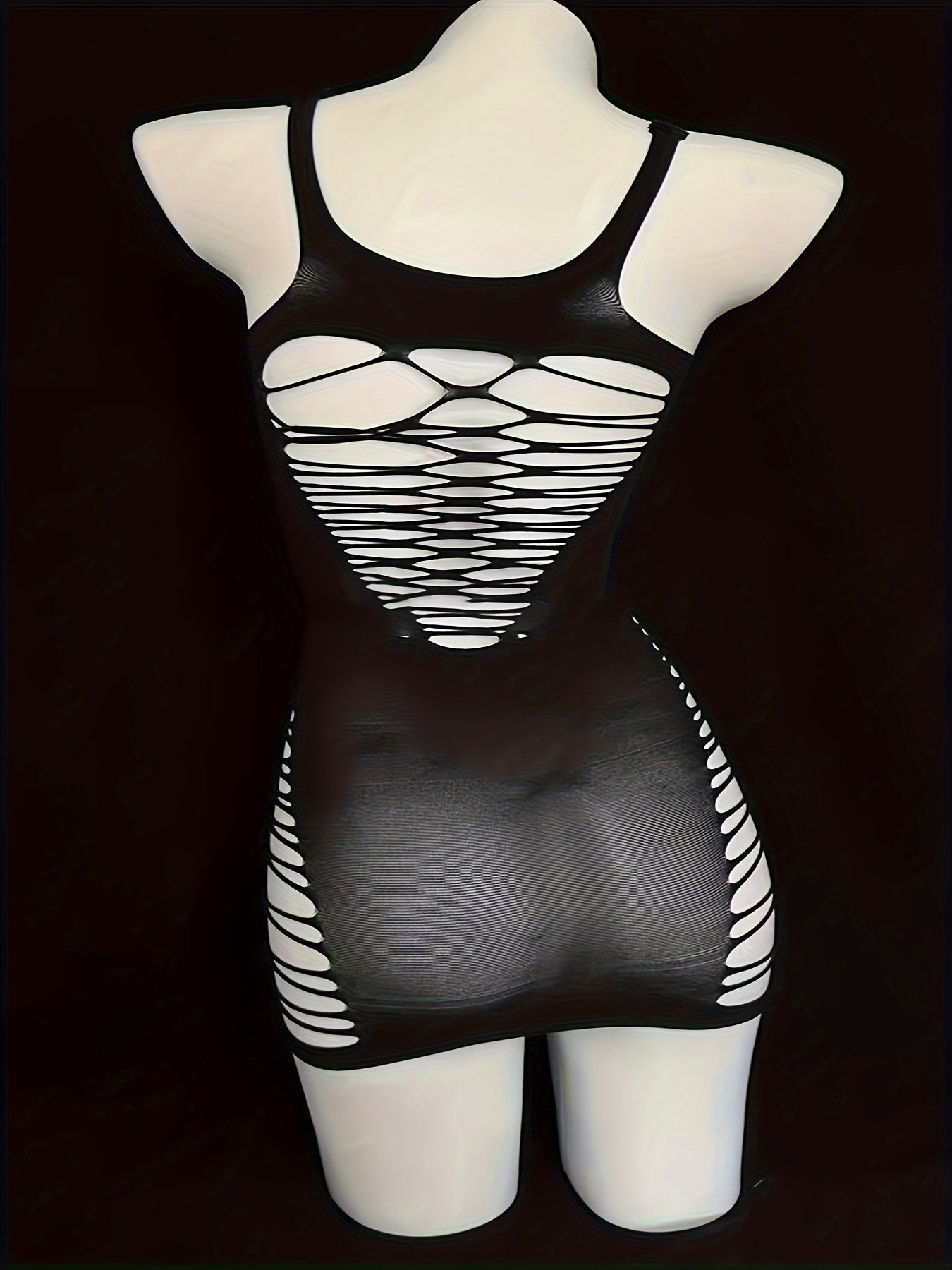 Hot Ripped Fisher Dress, Hollow Out Sleeveless Bodycon Dress, Women's Sexy Lingerie & Underwear