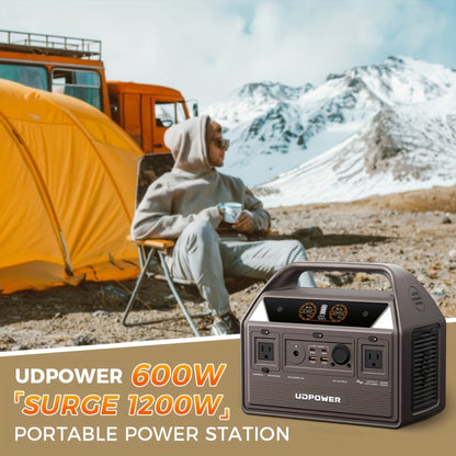 UDPOWER Portable Solar Generator - 1200W, 800W, 400W Options, AC Outlet, 2 DC & 3 USB Ports, Backup Battery for Outdoor Trips, Camping & Emergency, Outdoor Power Station | Modern Power Station | Durable Power Source, Portable