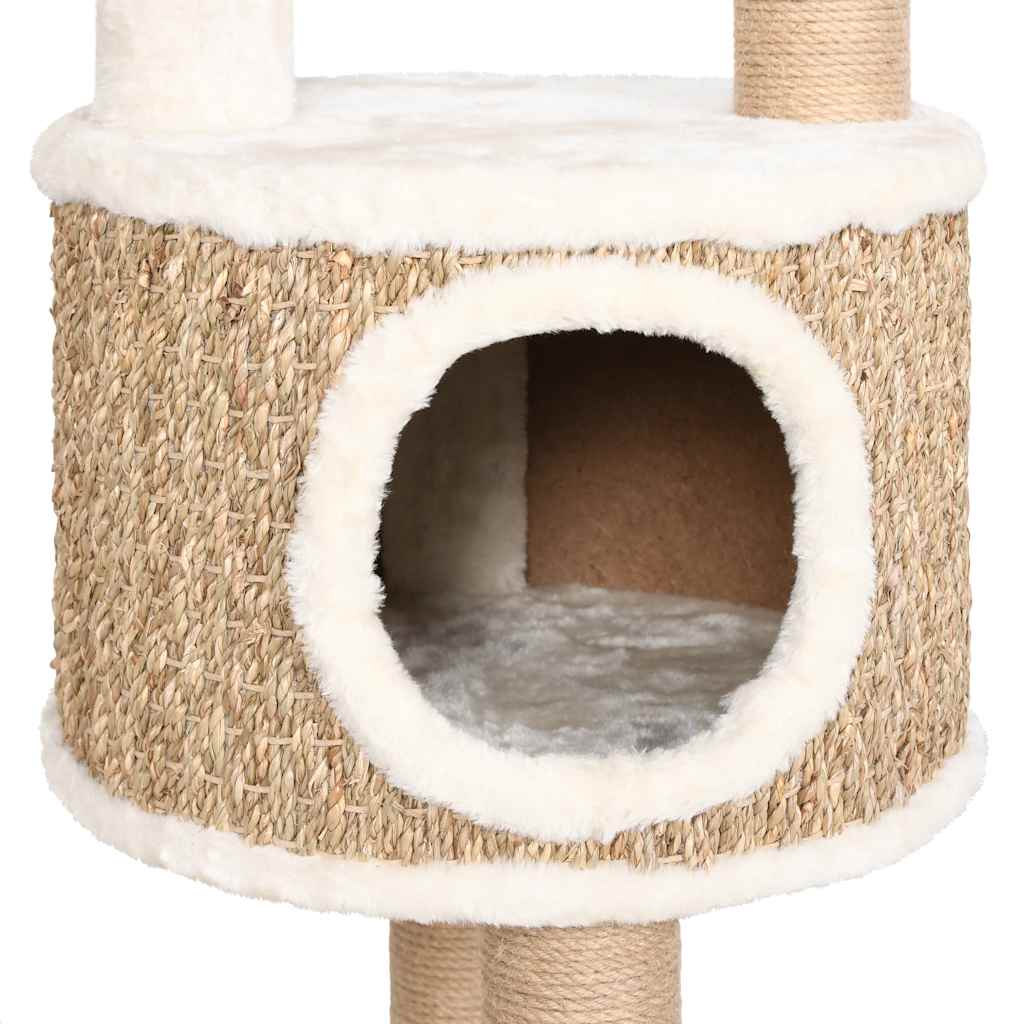 Cat Tree with Luxurious Cushion 148 cm Seagrass