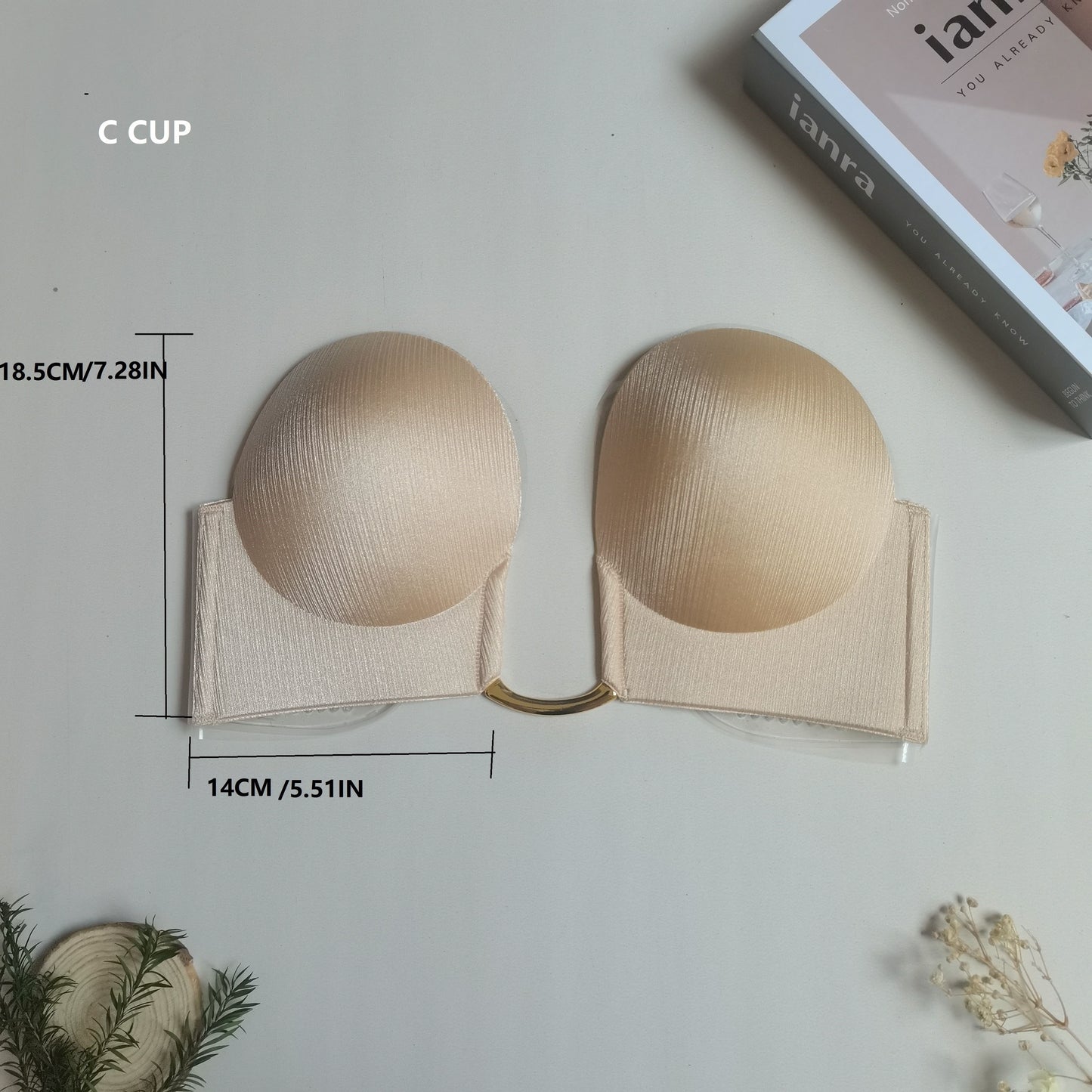 [Seamless Push Up Bra] Strapless & Seamless Push Up Scoop Bra - Invisible Stick-On Lift Bra, Women's Lingerie & Underwear Accessories