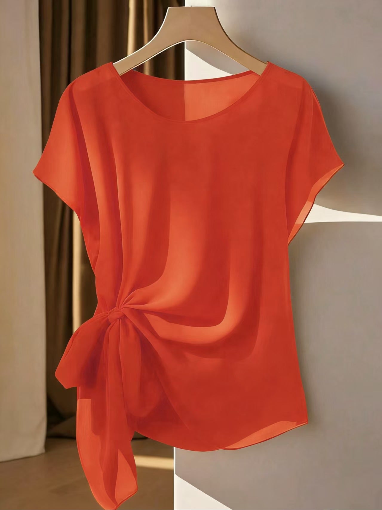 Summer New Lightweight Womens Crew-Neck T-Shirt